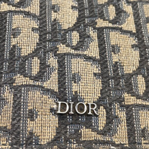 $1295 Authentic CHRISTIAN DIOR Made in ITALY Unisex Blue Bifold Long Wallet - Picture 6 of 13